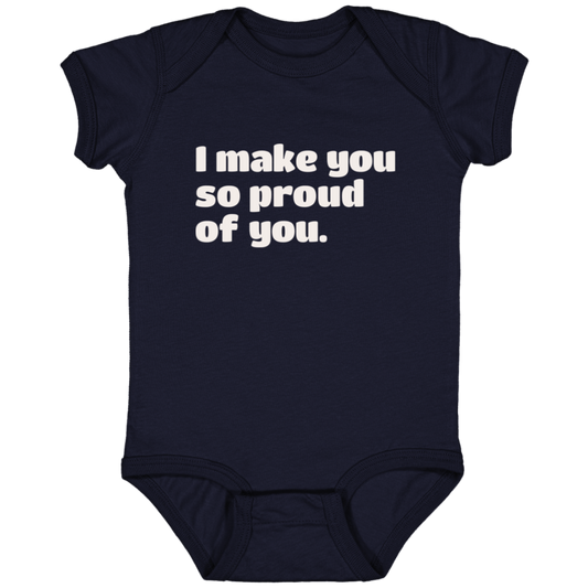 I make you so proud of you.™ (navy onesie)