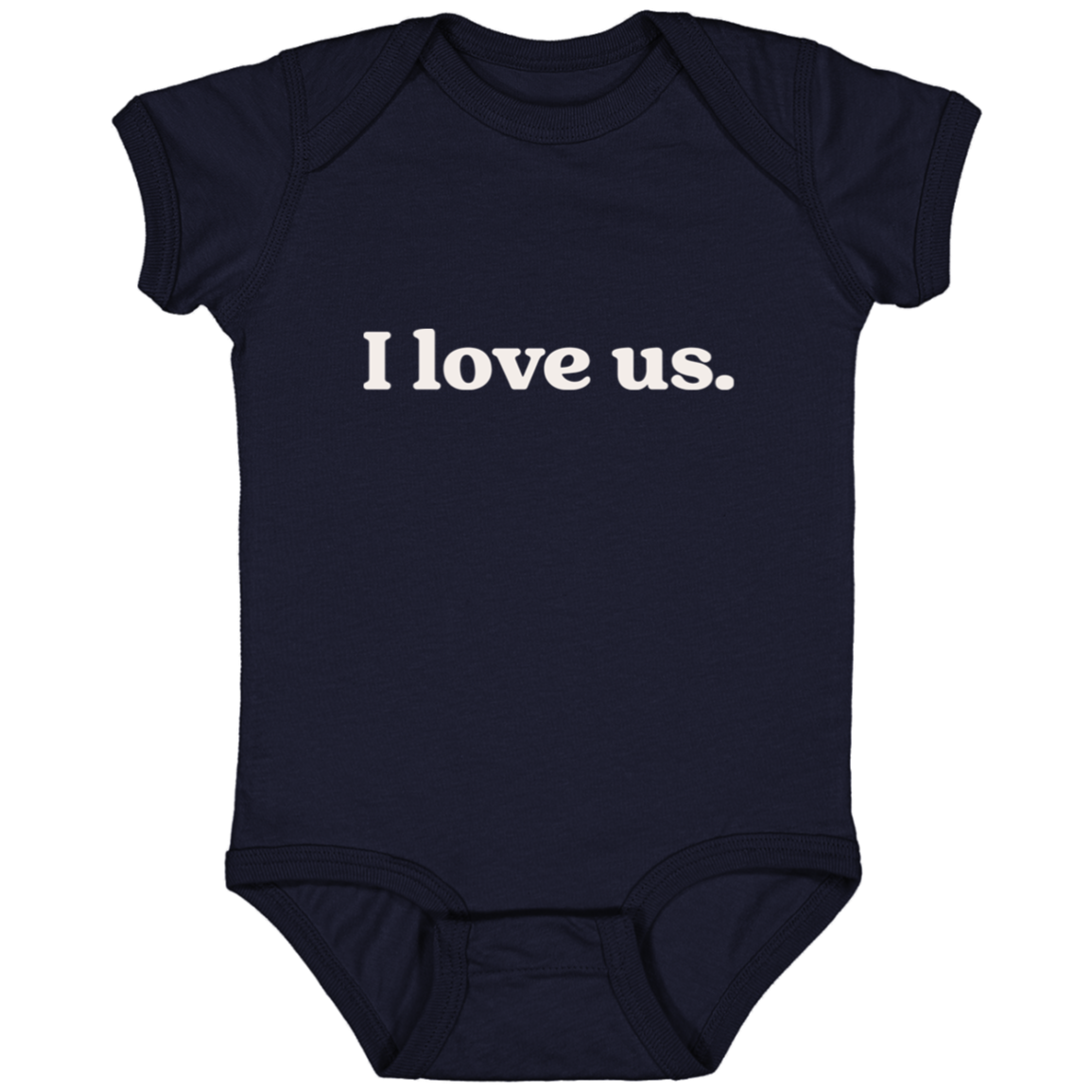 I love us.™ (navy onesie)